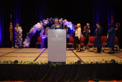 Graduated student talking