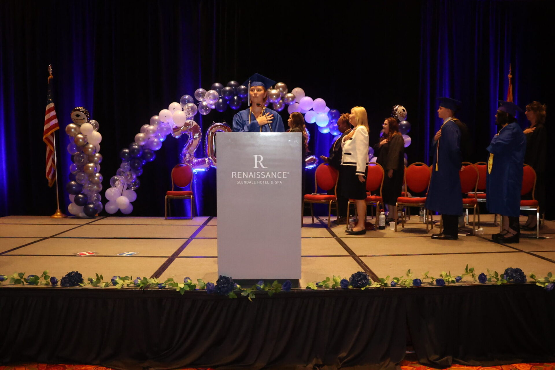 Graduated student talking