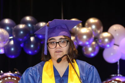 Graduated student talking