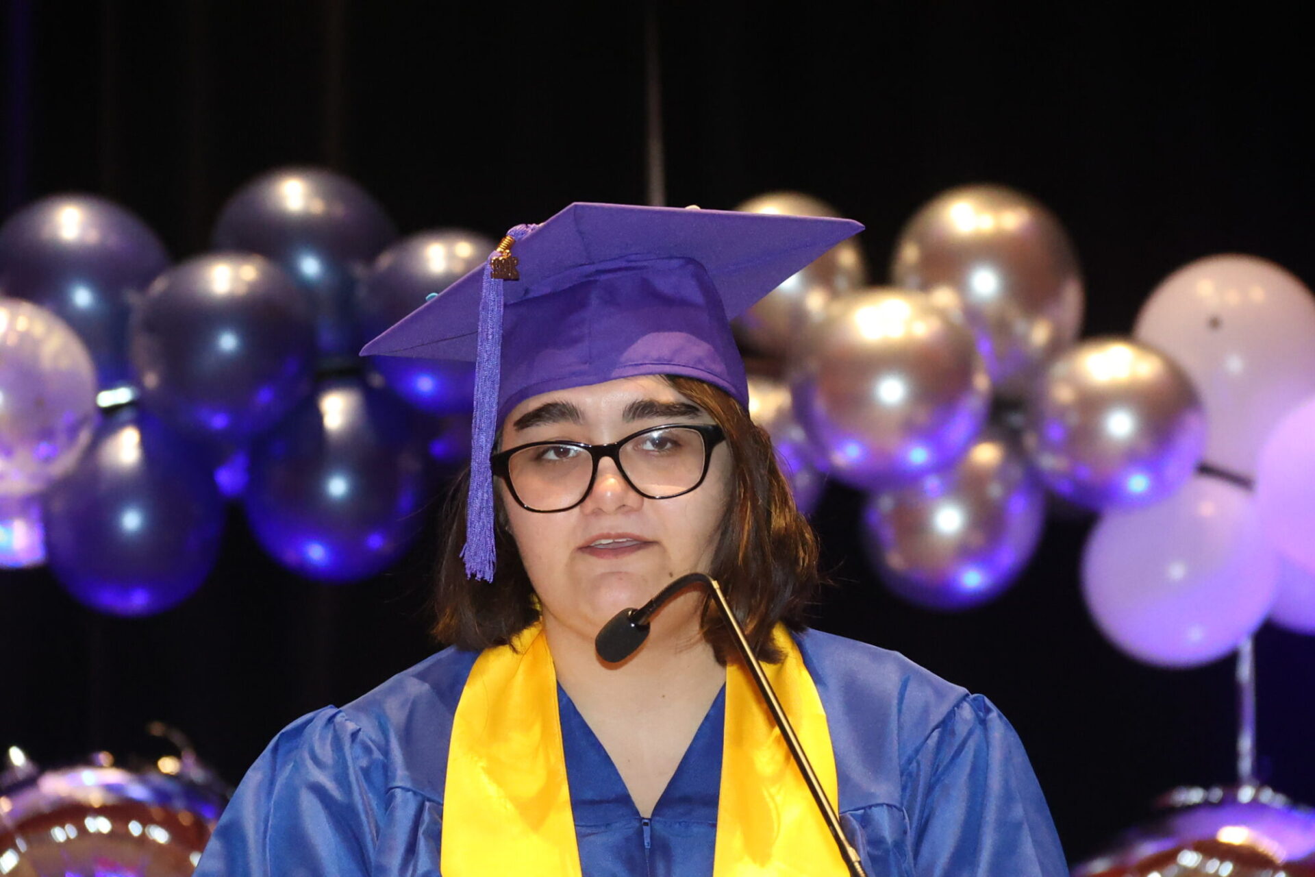 Graduated student talking