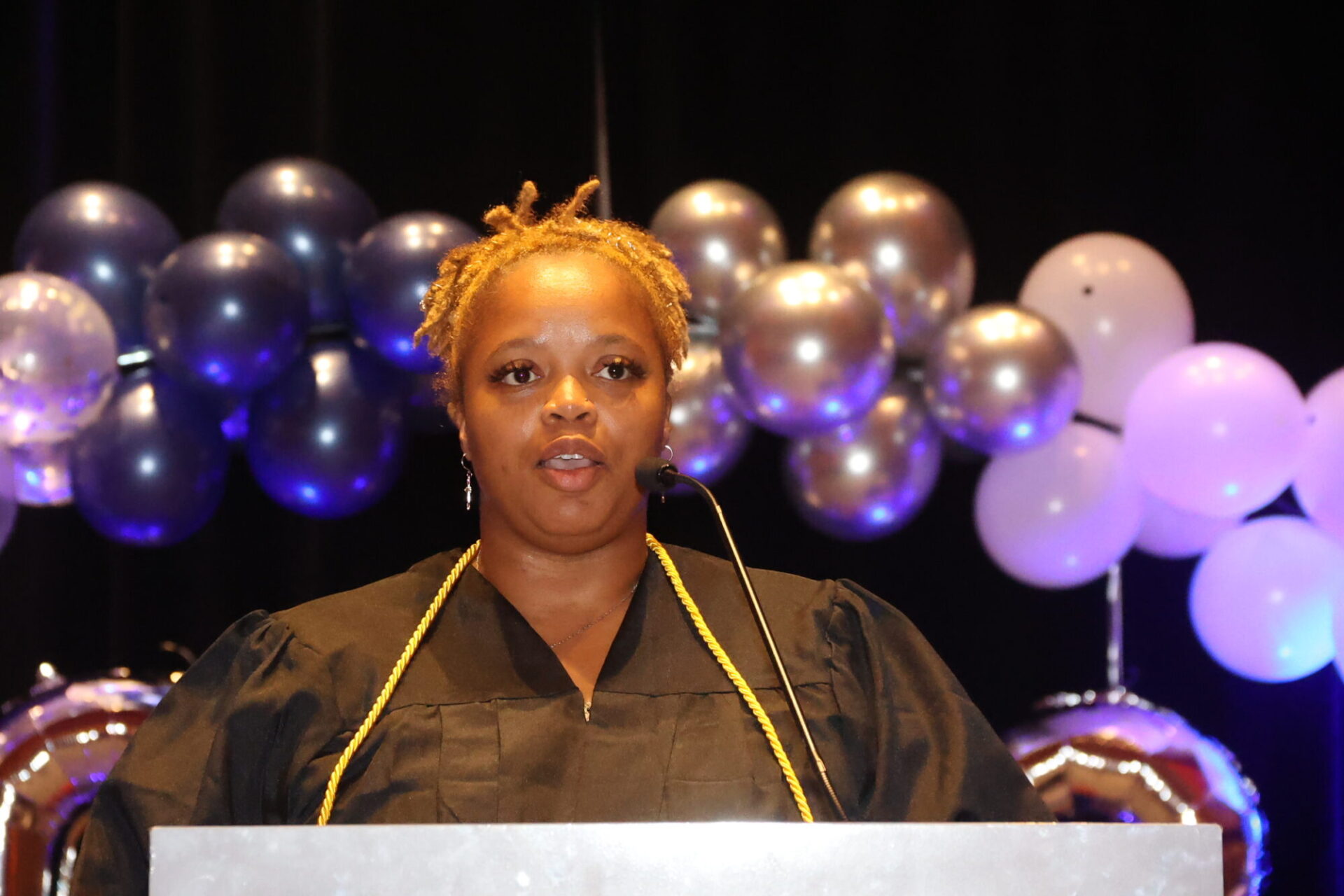 Graduated student talking