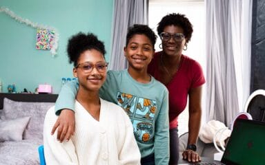 happy family smiling