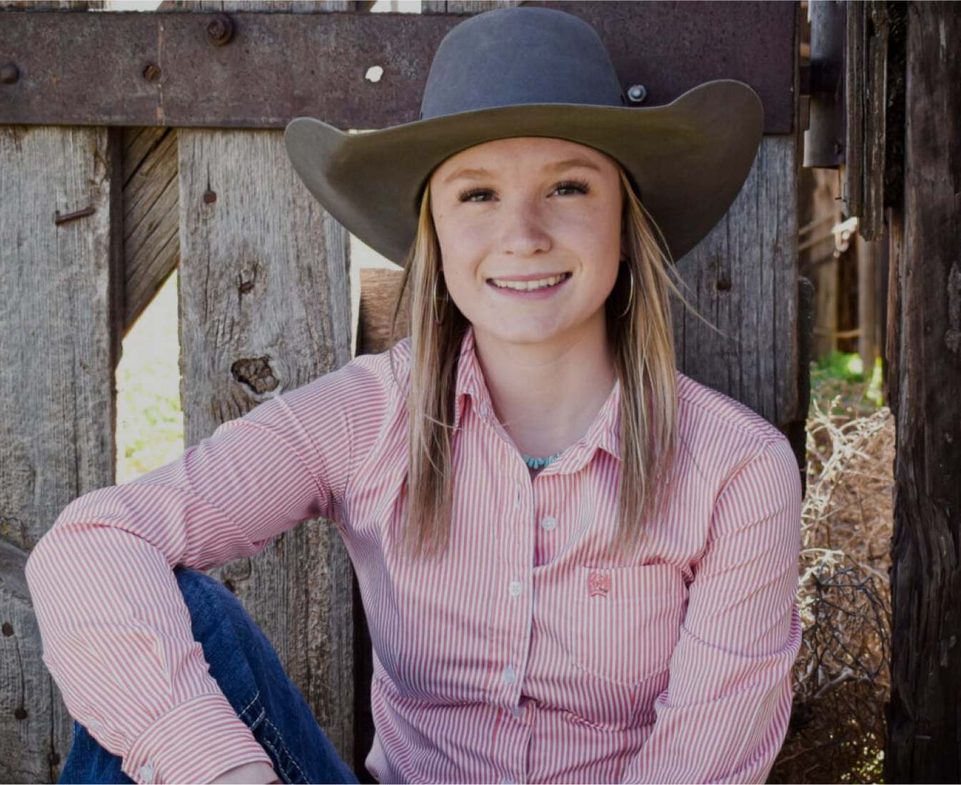 Girl wearing a hat