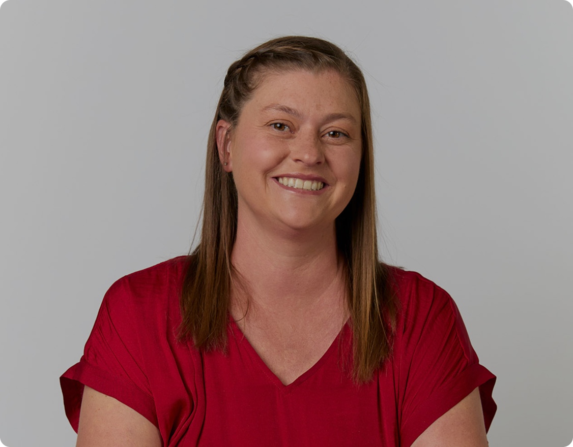 Teacher smiling
