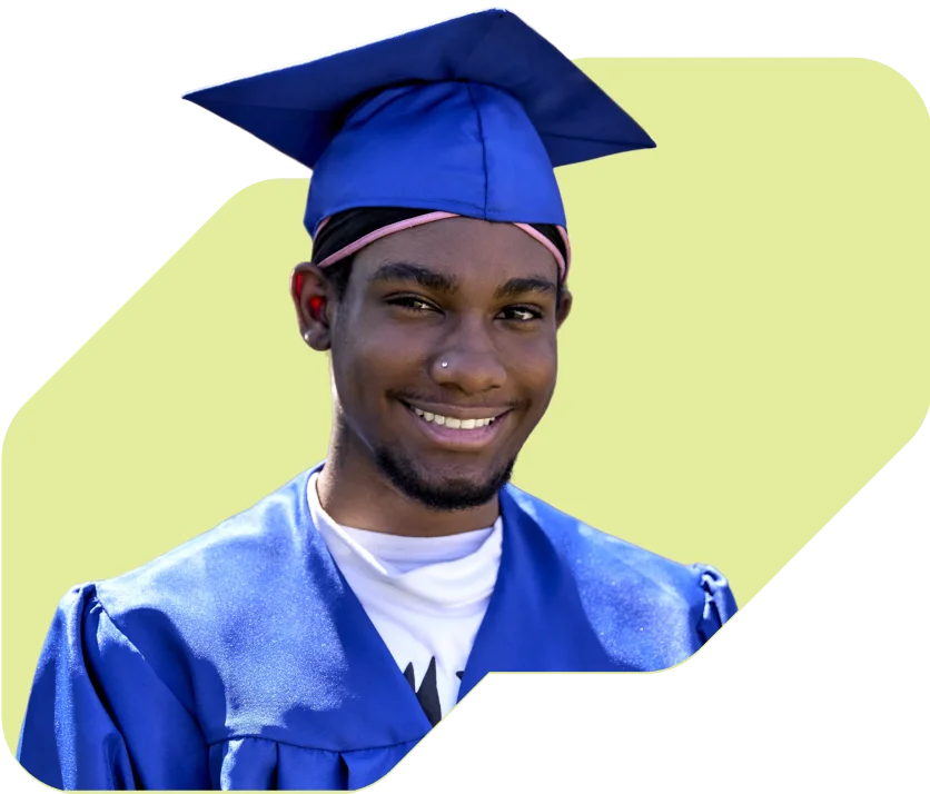 Boy on his graduation hat